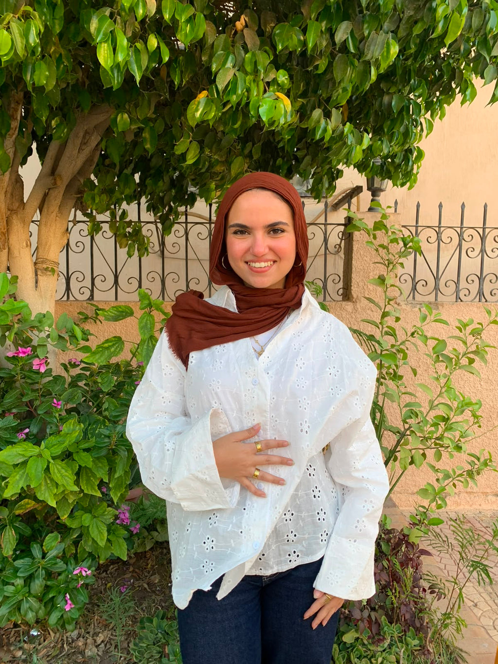 White Broderie Blouse