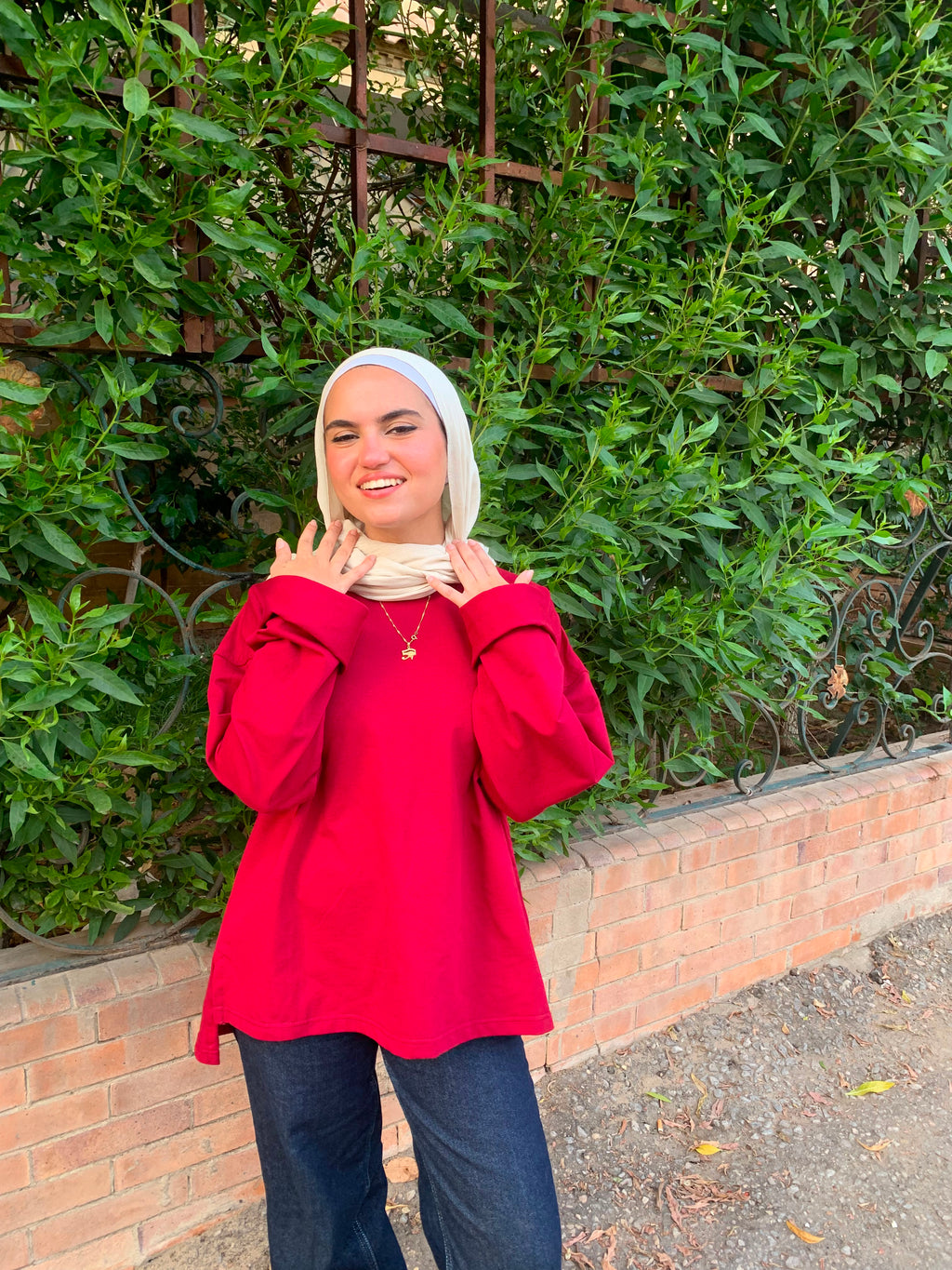 Women's burgundy oversized T-Shirt