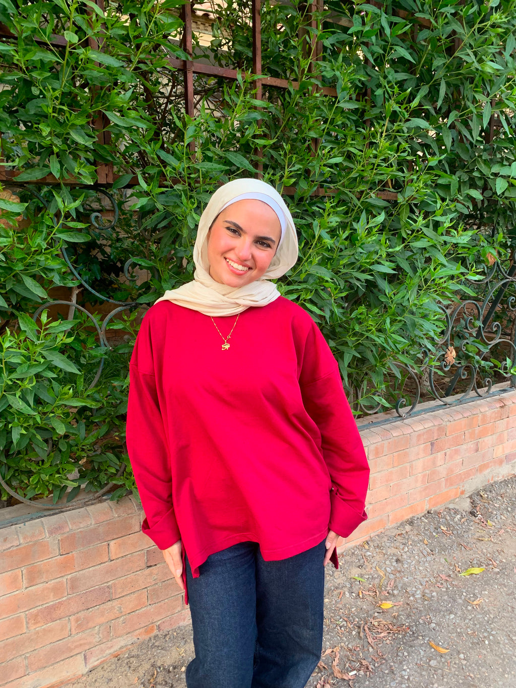 Women's burgundy oversized T-Shirt