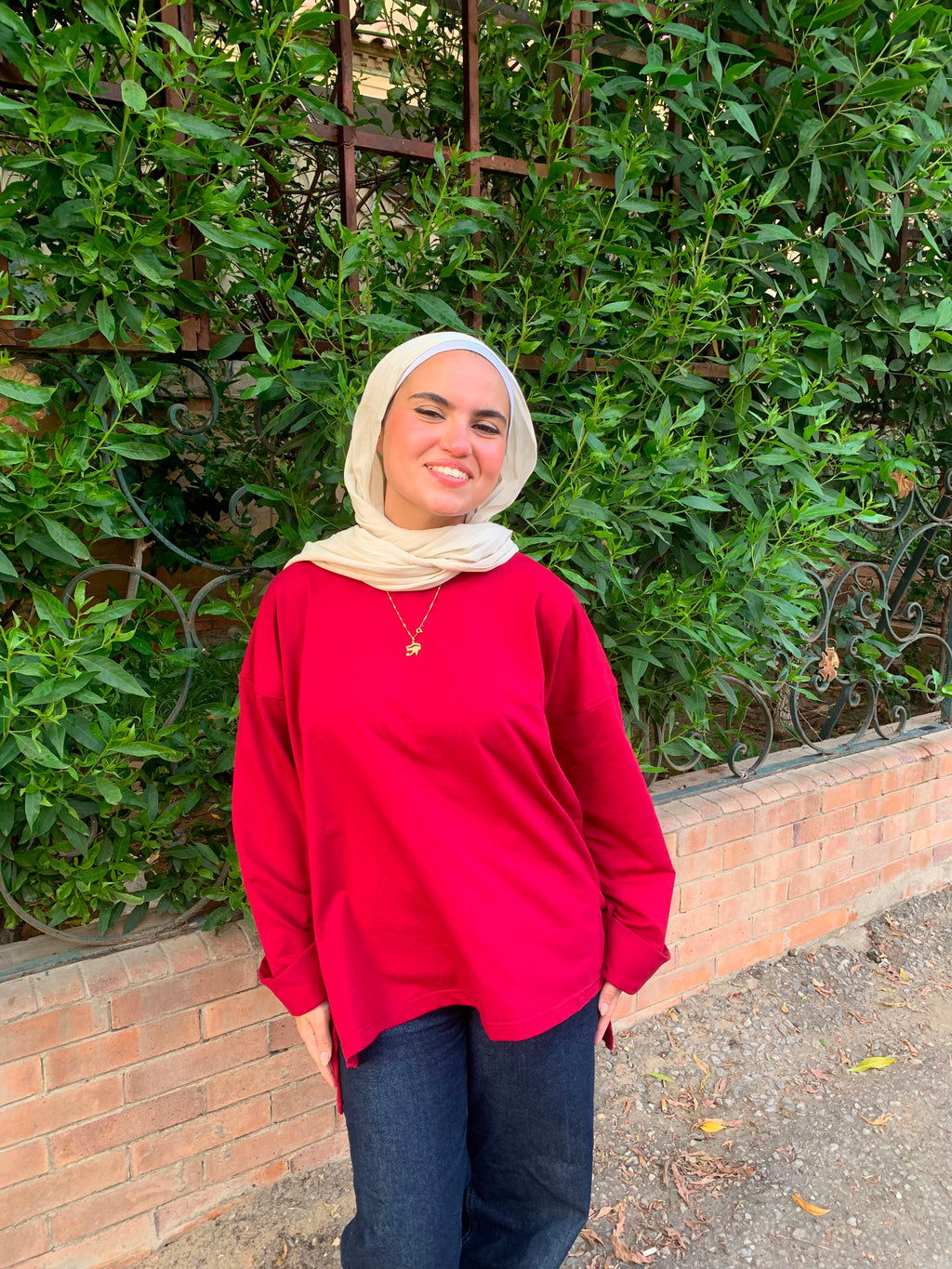Women's burgundy oversized T-Shirt