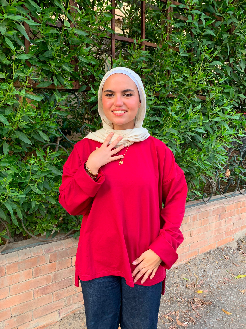Women's burgundy oversized T-Shirt