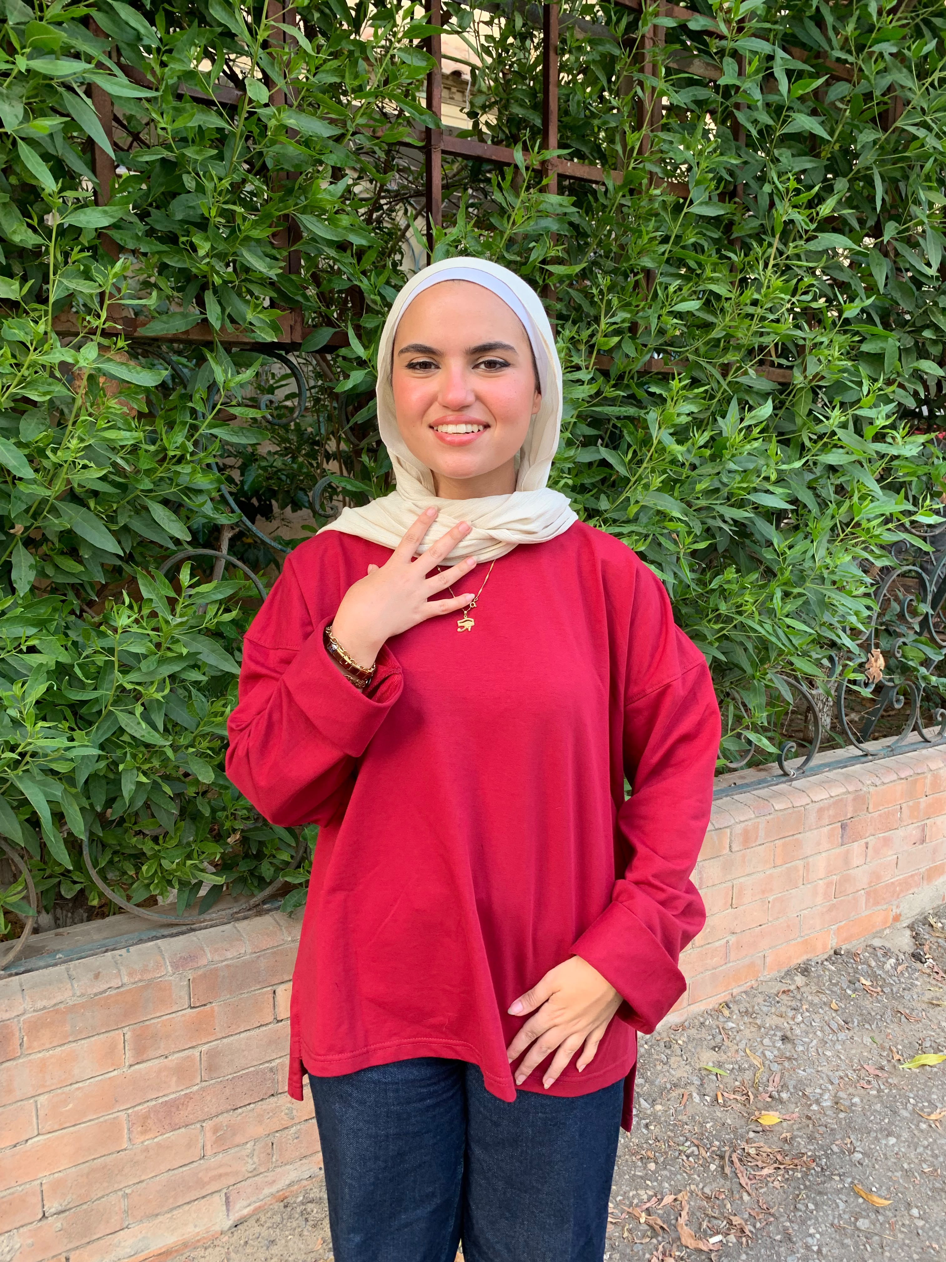 Women's burgundy oversized T-Shirt