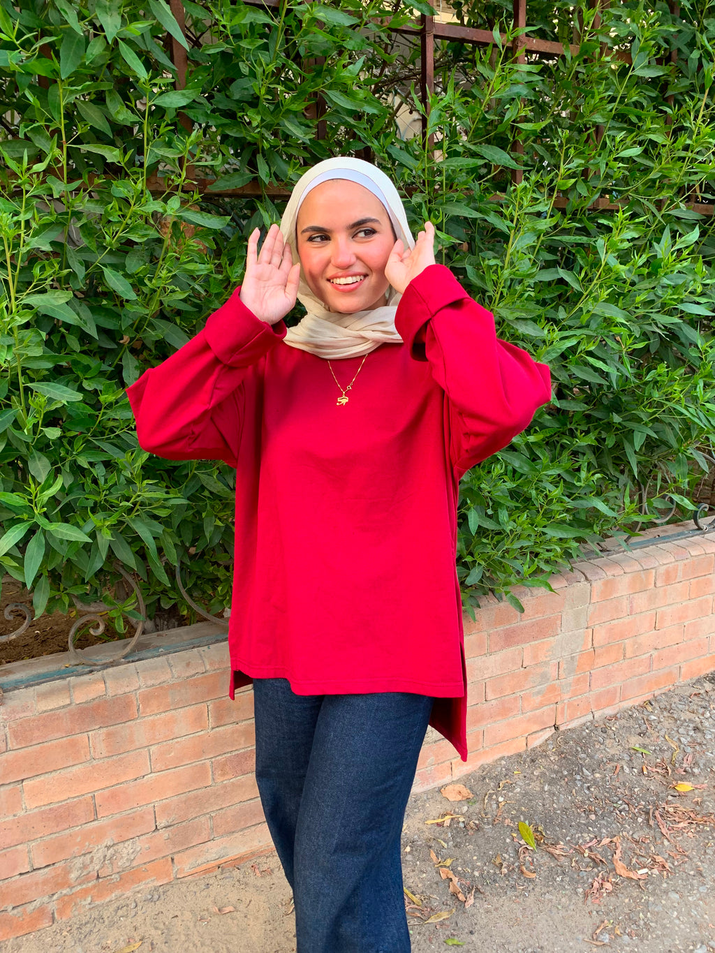 Women's burgundy oversized T-Shirt