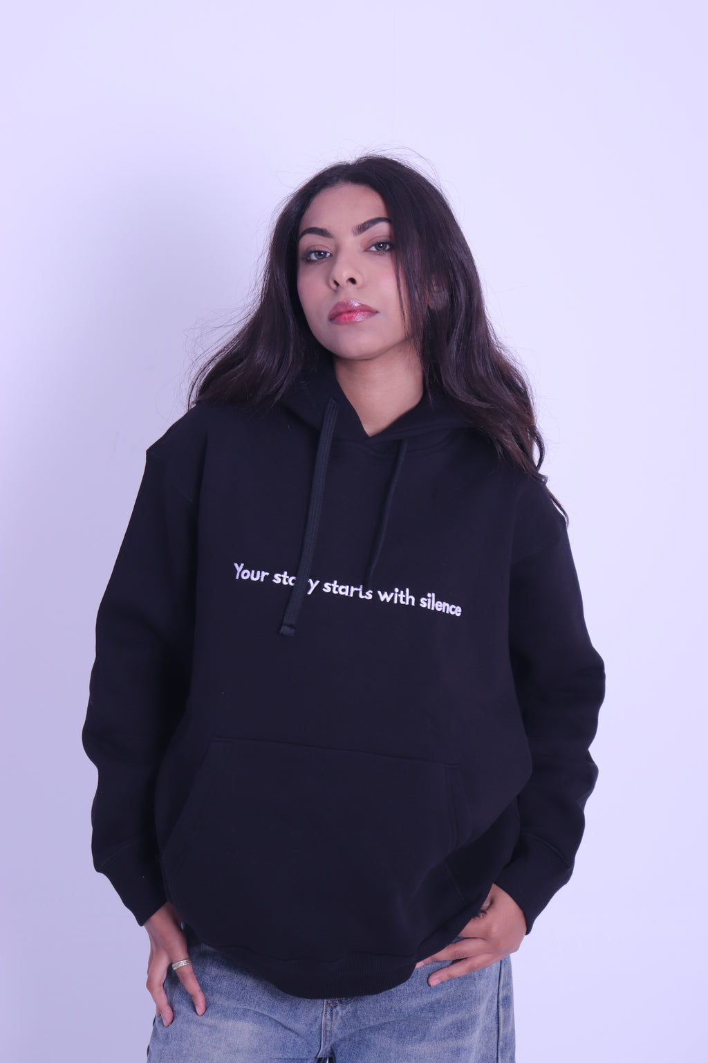 your story hoodie - black