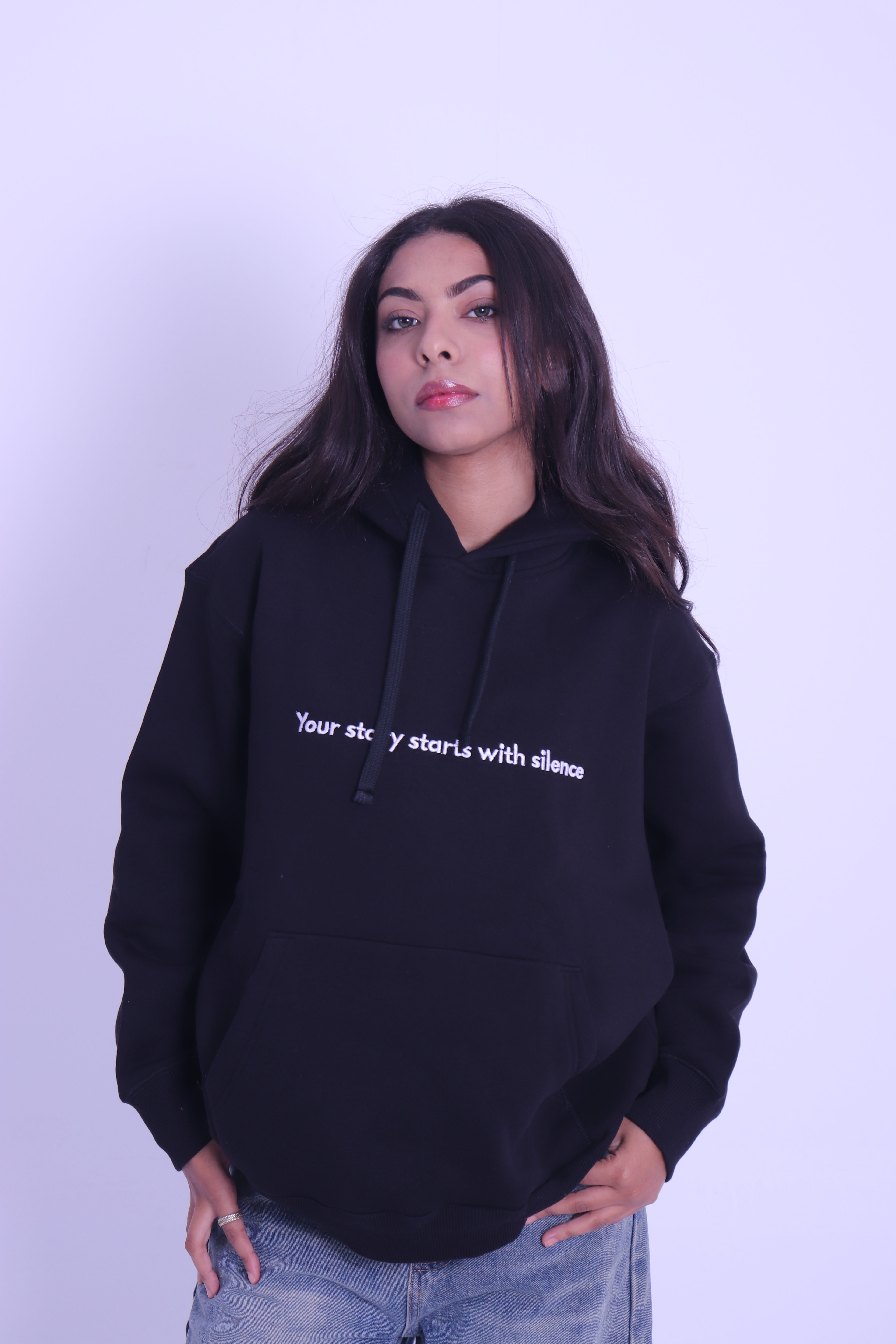 your story hoodie - black