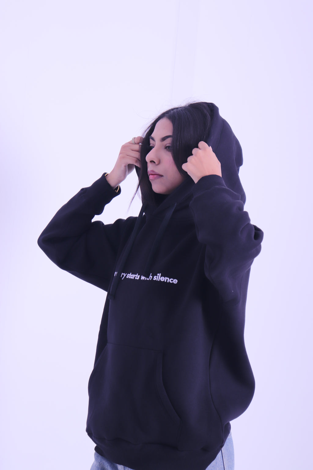 your story hoodie - black