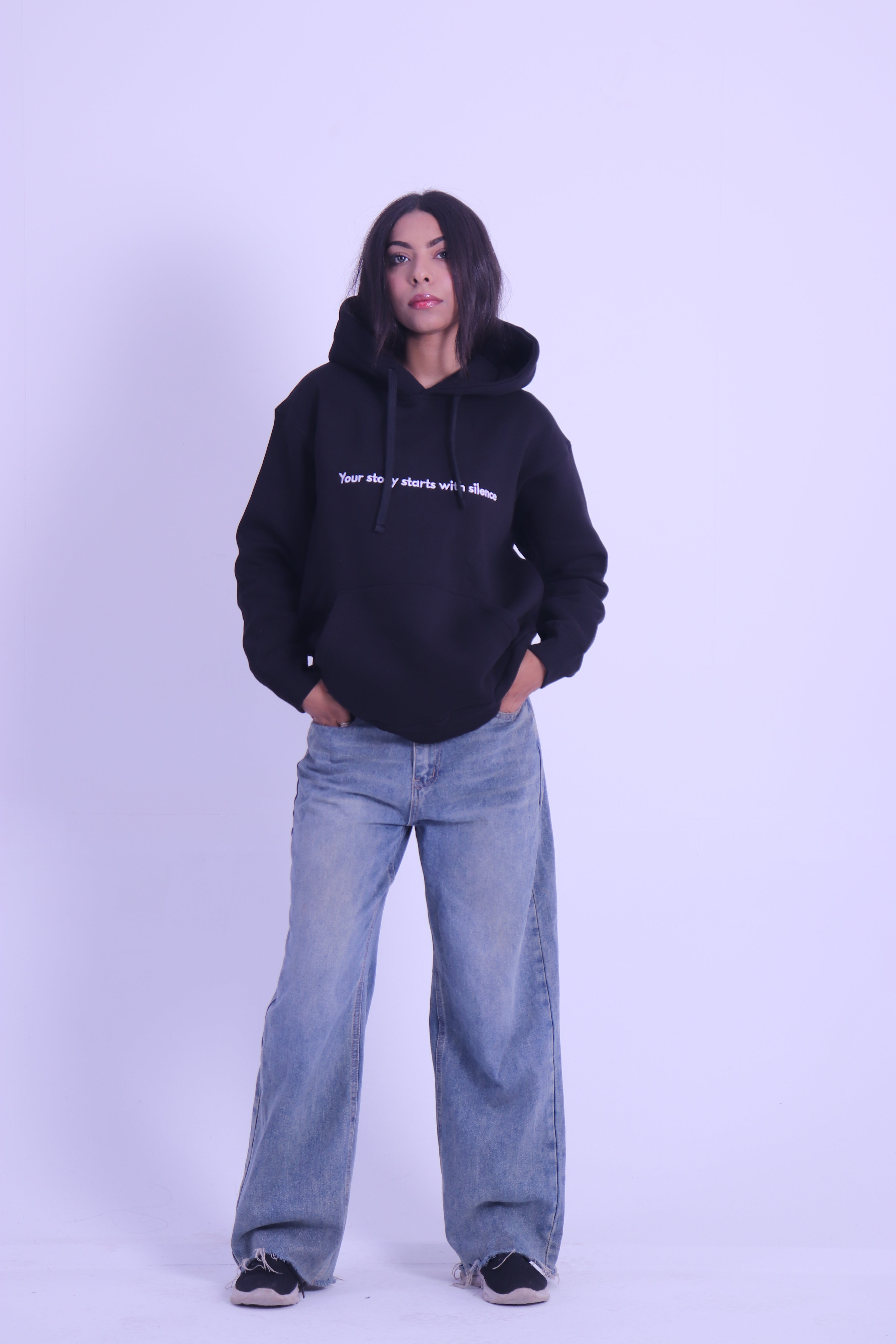 your story hoodie - black