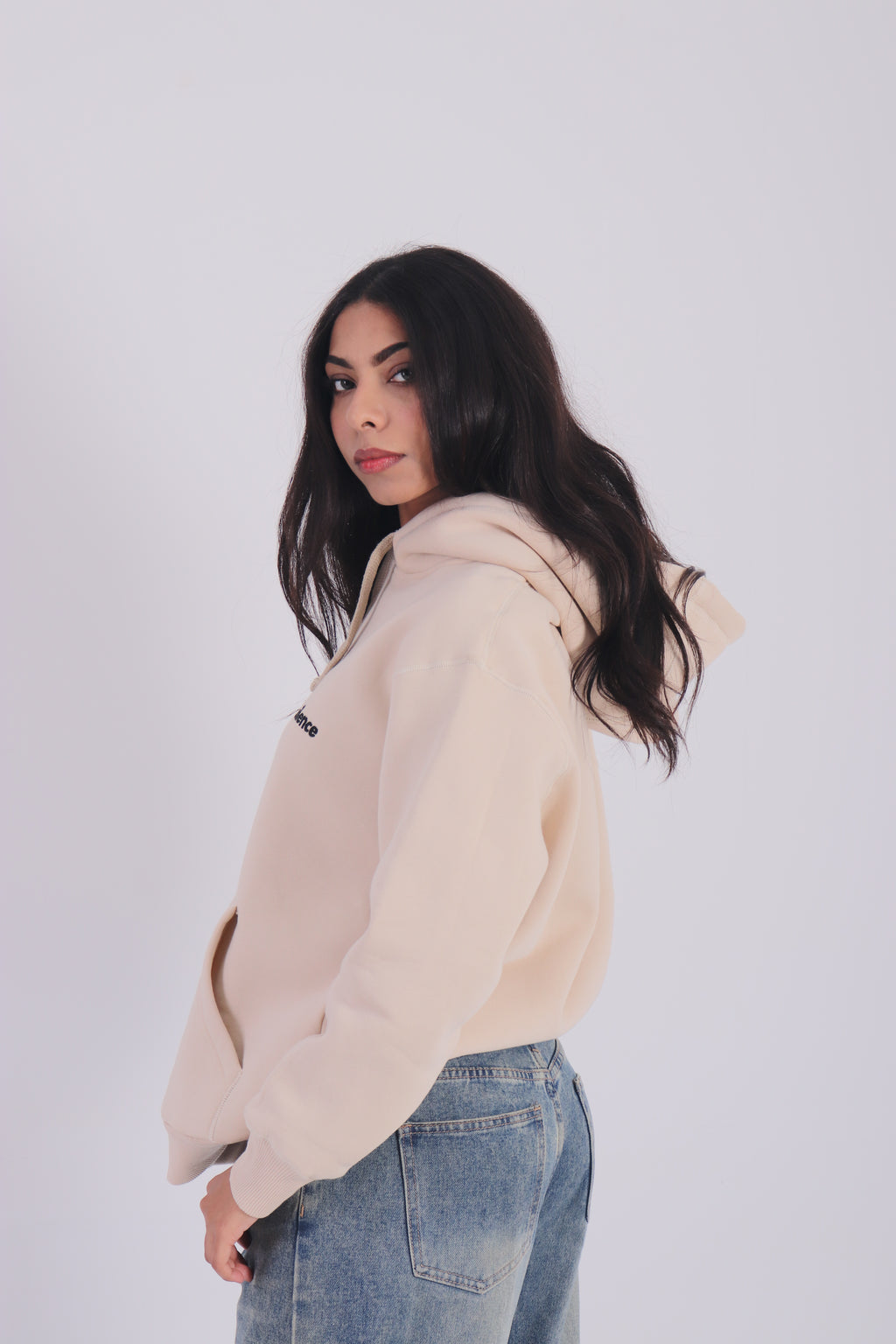 less noise hoodie - Beige