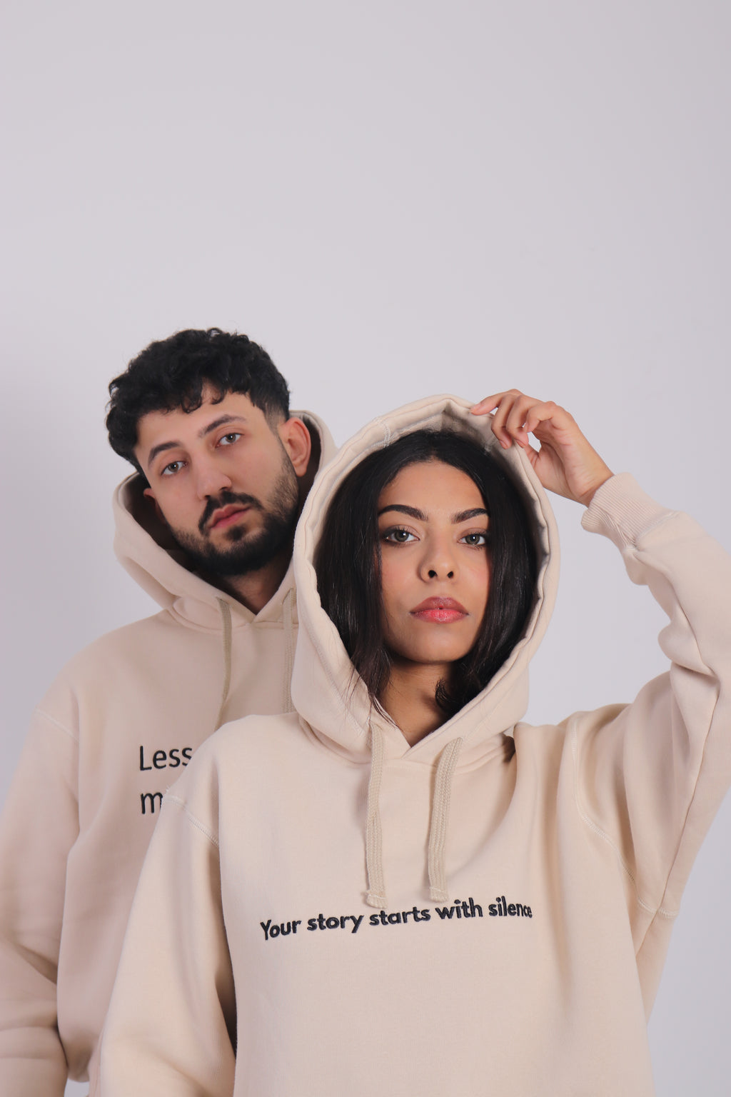 your story hoodie - Beige