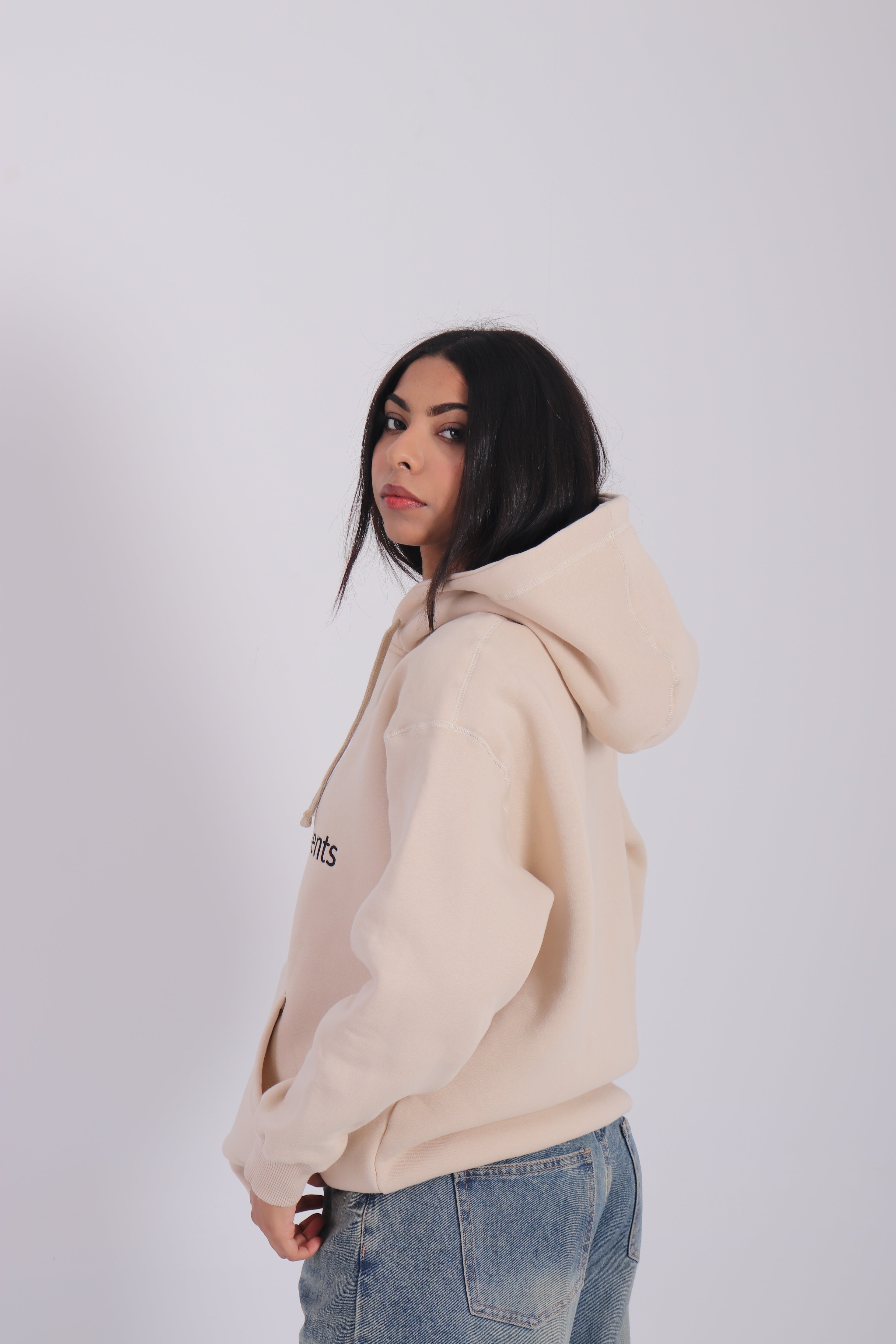 less noise hoodie - Beige
