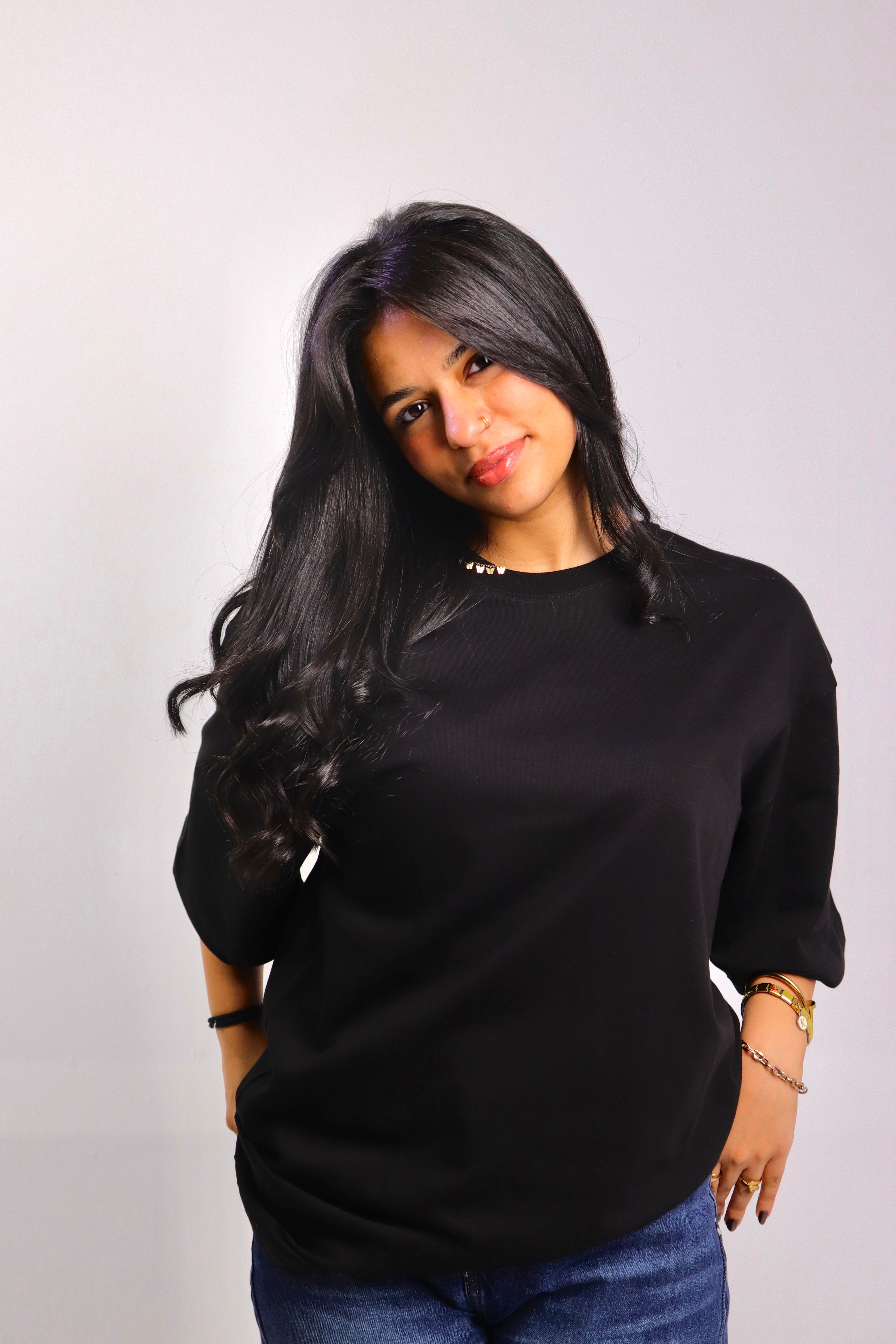 Black oversized T-shirt