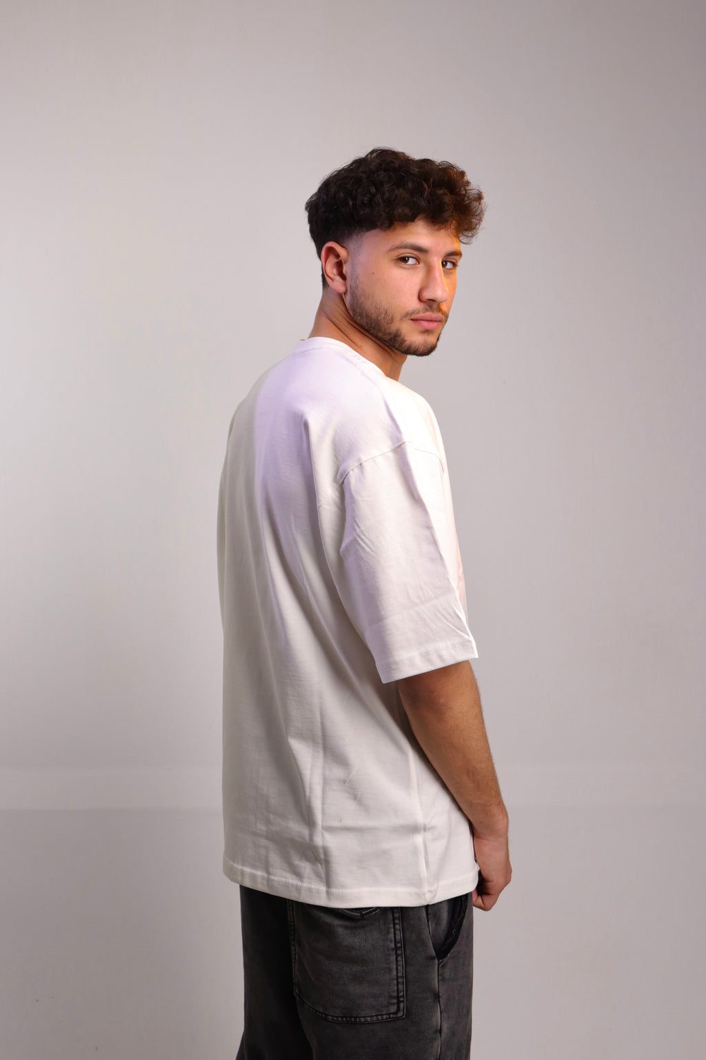 white oversized T-shirt