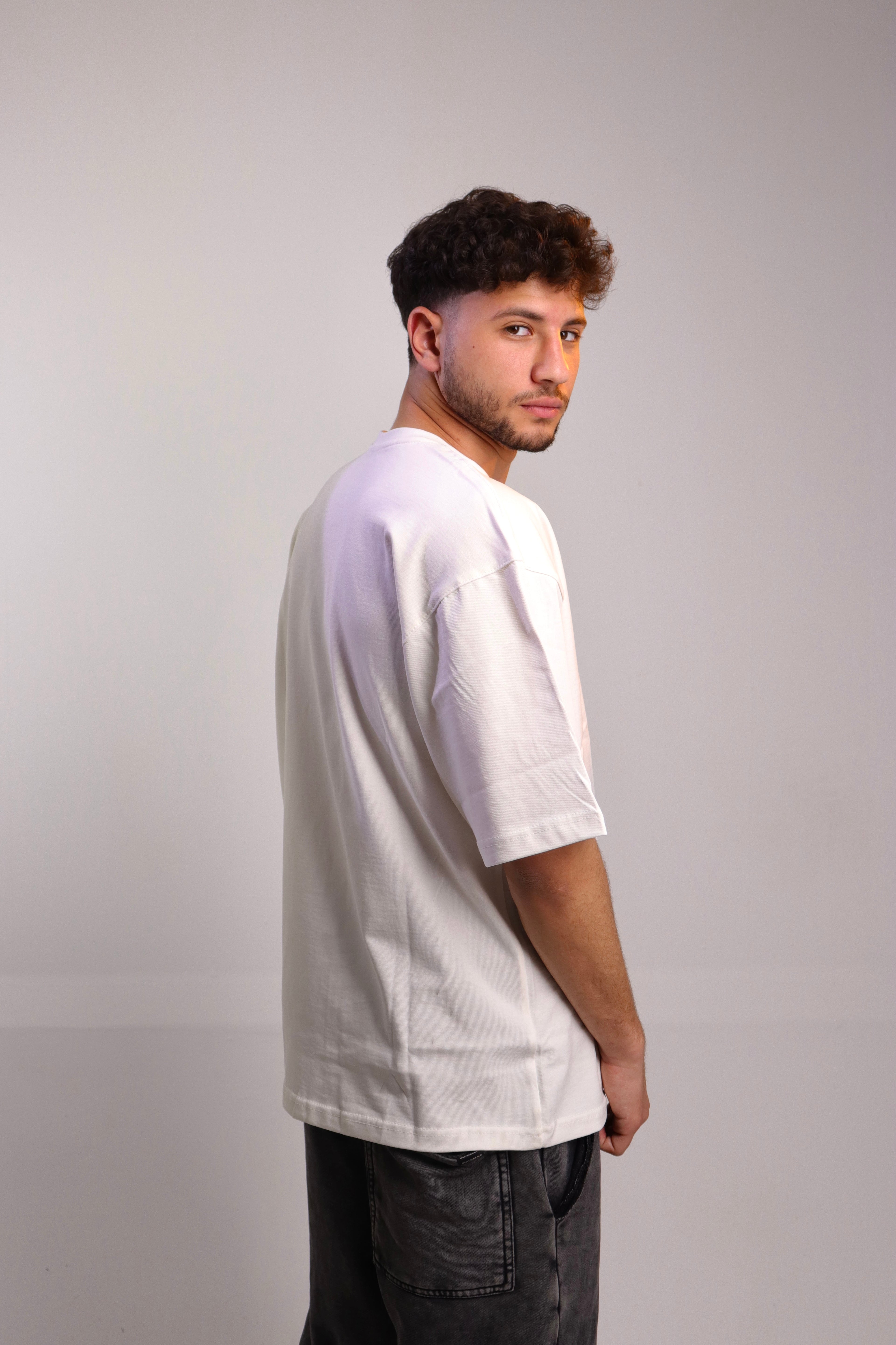 white oversized T-shirt