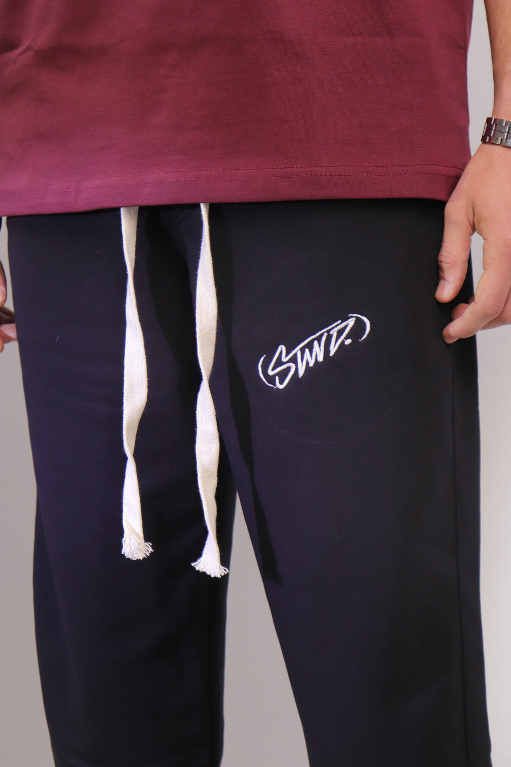 black sweatpants